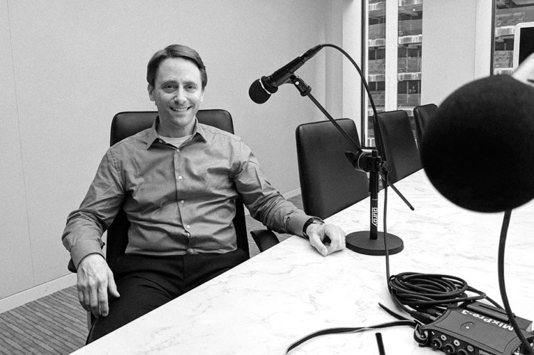 Greg Fleischmann discussing externally facing salespeople in the legal industry on the Legal Marketing Studio Podcast, July 2018 NYC.